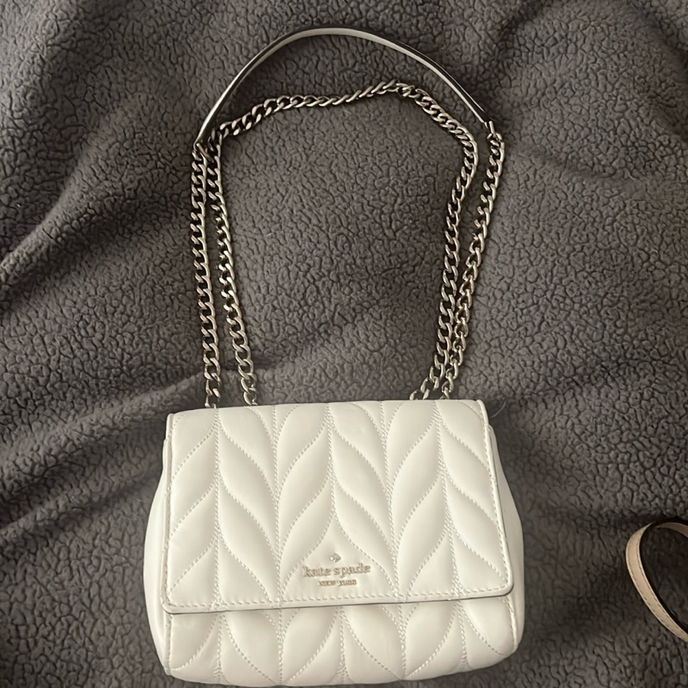 Kate Spade New York Briar Lane Quilted Mini Emelyn White - gently used